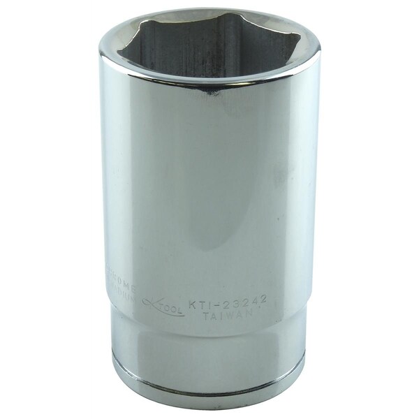 K-Tool International 1/2" Drive, 1-5/16" SAE Socket, 6 Points, Chrome, Deep, 6 pt., 1/2"Dr, 1-5/16 KTI-23242 - main